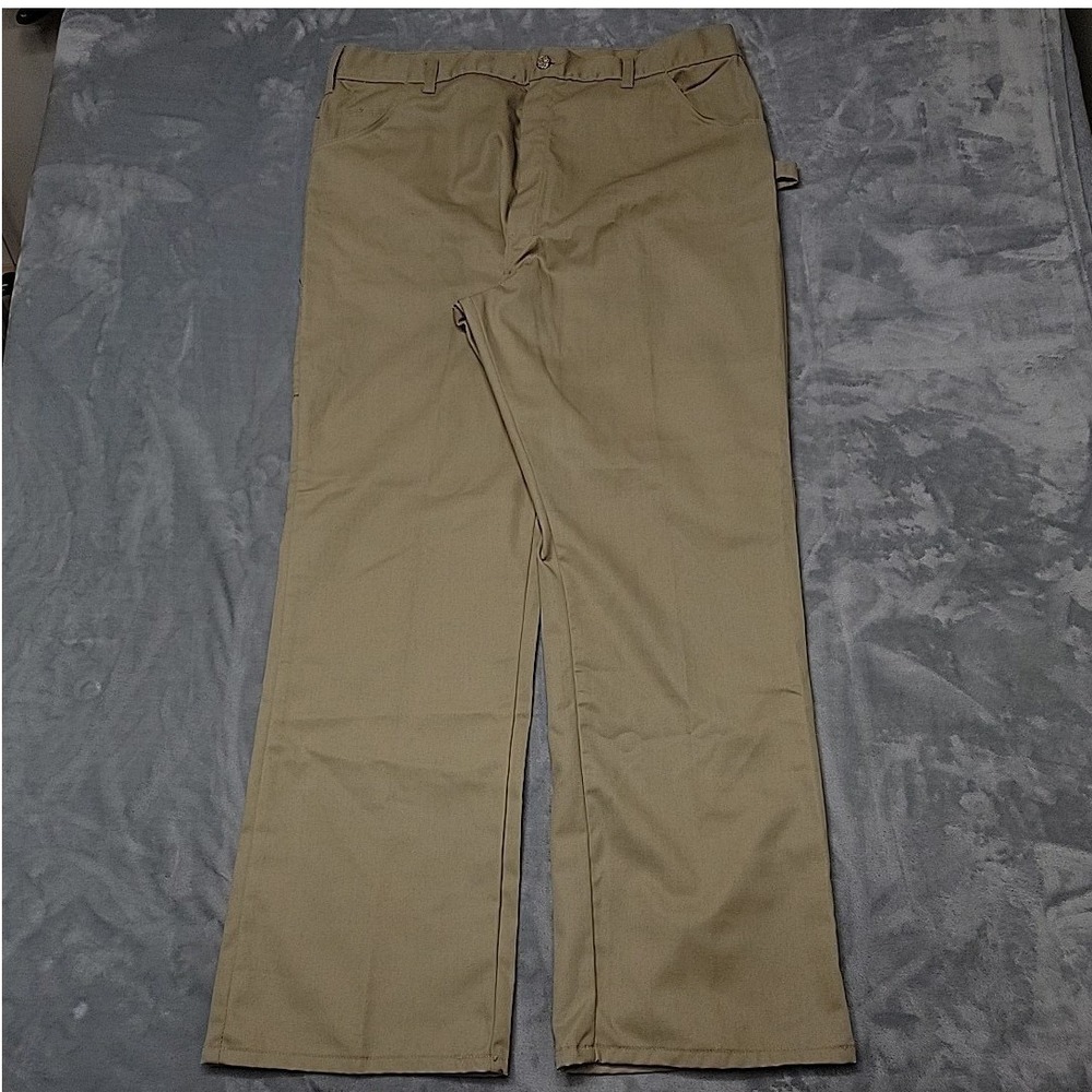 VTG Big Yank Pants Mens 40x30 Tan Carpenter Utility Workwear Made In USA 70s 80s